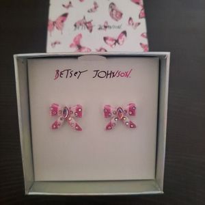 Betsey Johnson Large Bow Earrings